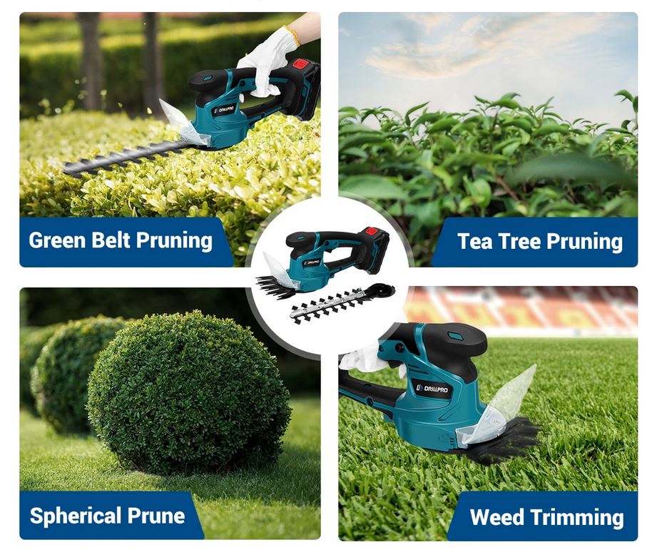 Drillpro Brushless Cordless Grass Shear and Hedge Trimmer