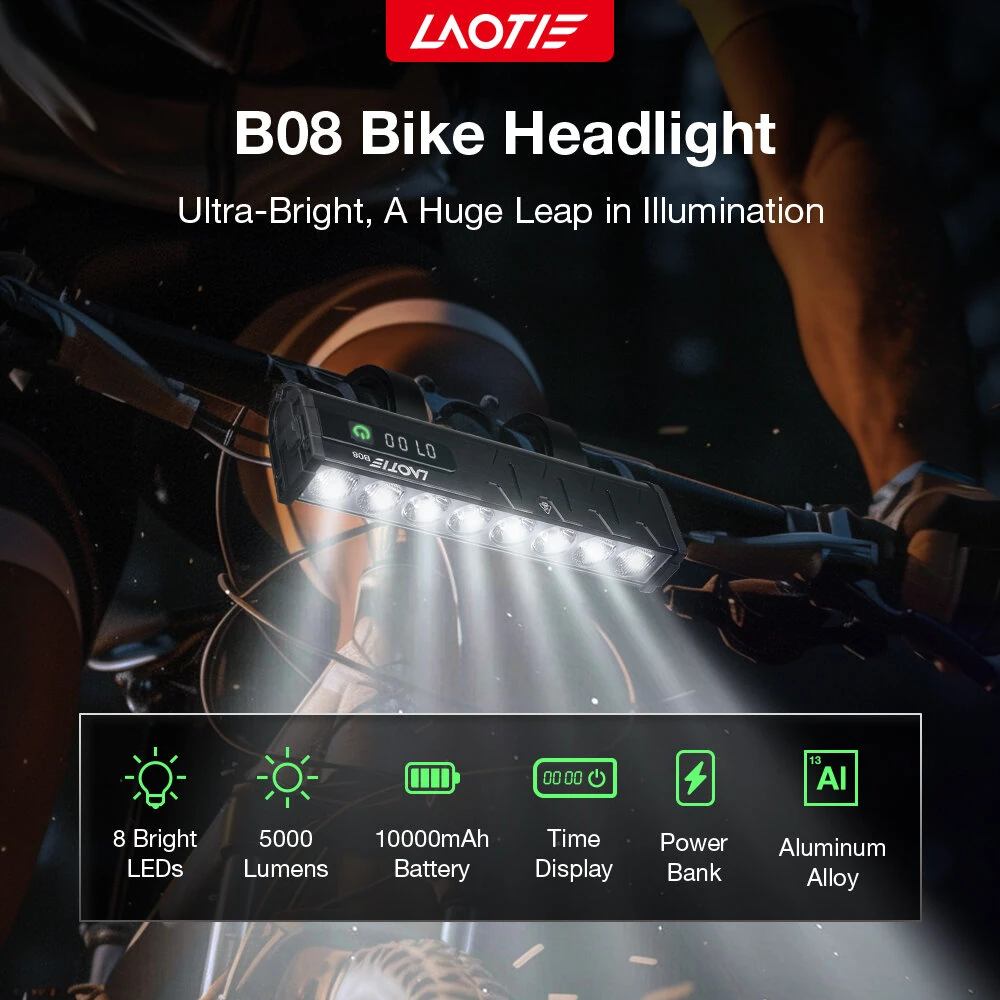 LAOTIE B06 B08 5000Lm Brightness Bike Headlight