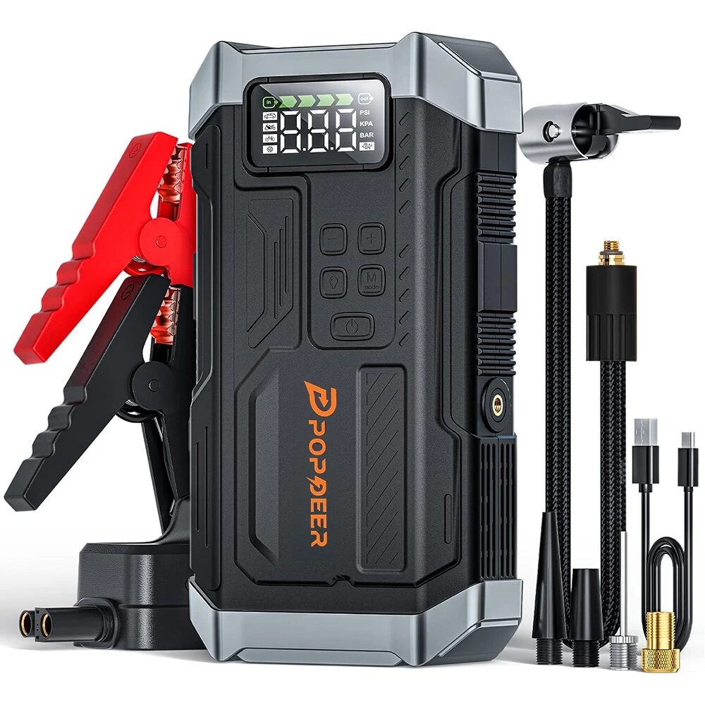 POPDEER PD-JA3 5000A 4-in-1 Emergency Jump Starter with Air Compressor