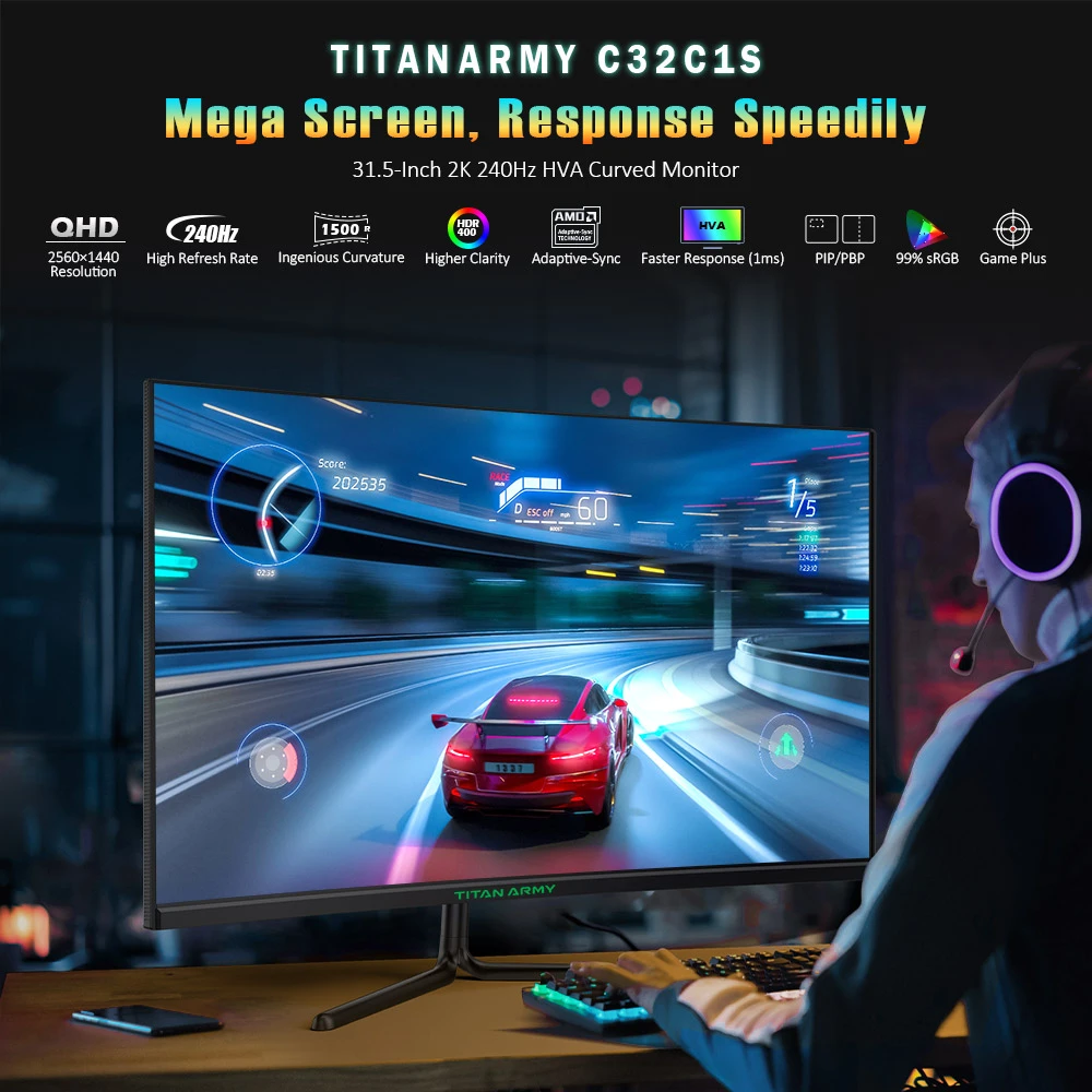 TITAN ARMY C32C1S 1500R Curved Gaming Monitor