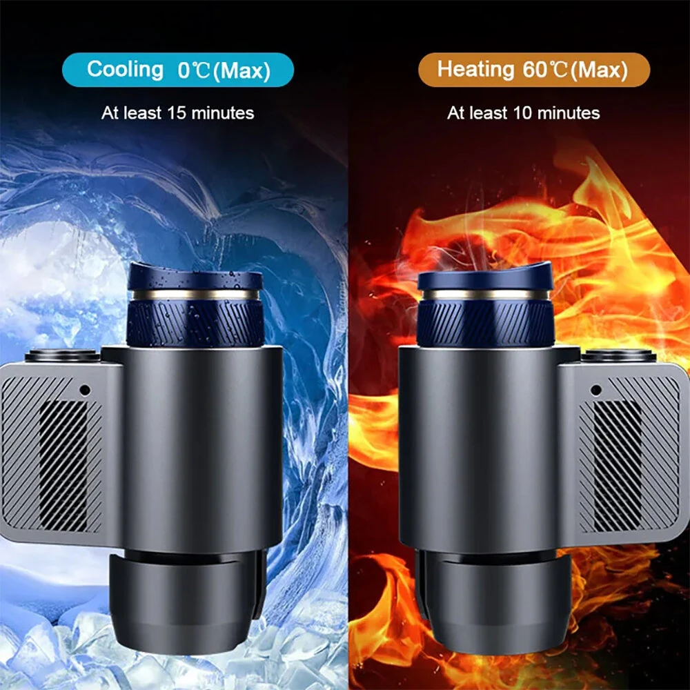 Smart 2-in-1 Car Heating Cooling Cup Cold Hot Coffee Milk Electric Beverage Warmer Cooler Holder