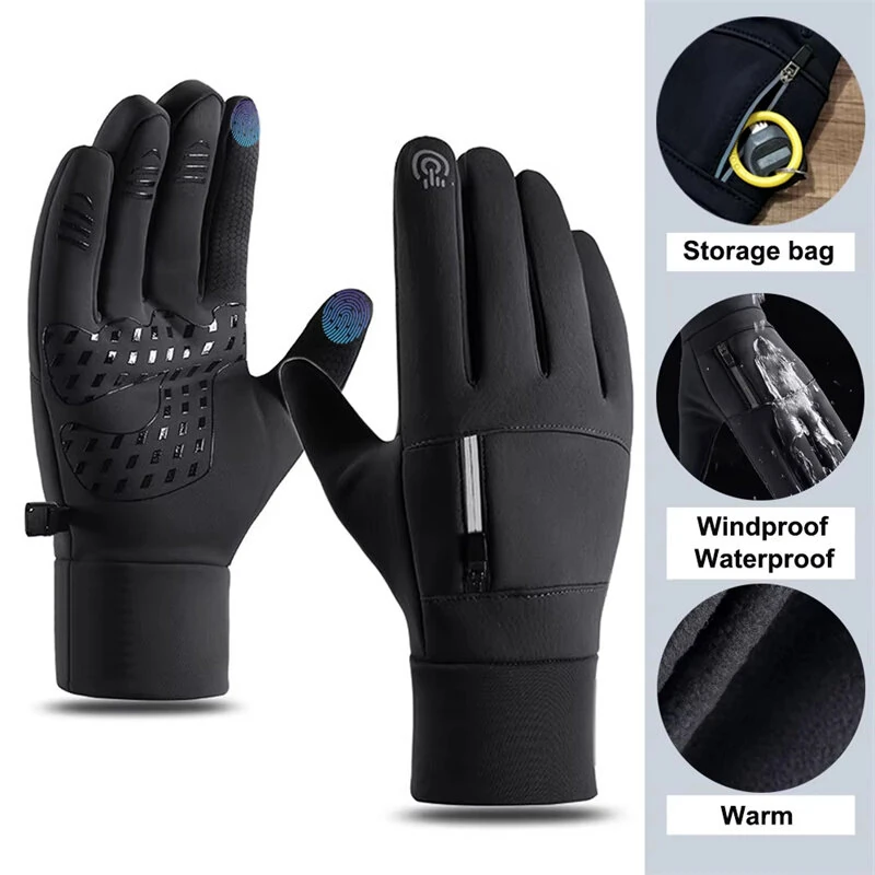 Touch Screen Men's Women Winter Windproof Waterproof Gloves