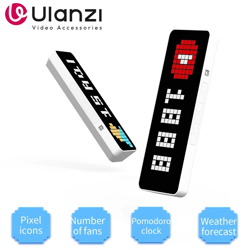 Ulanzi TC001 Smart Pixel Clock Youtube Followers Simultaneous Pixelated Message Display