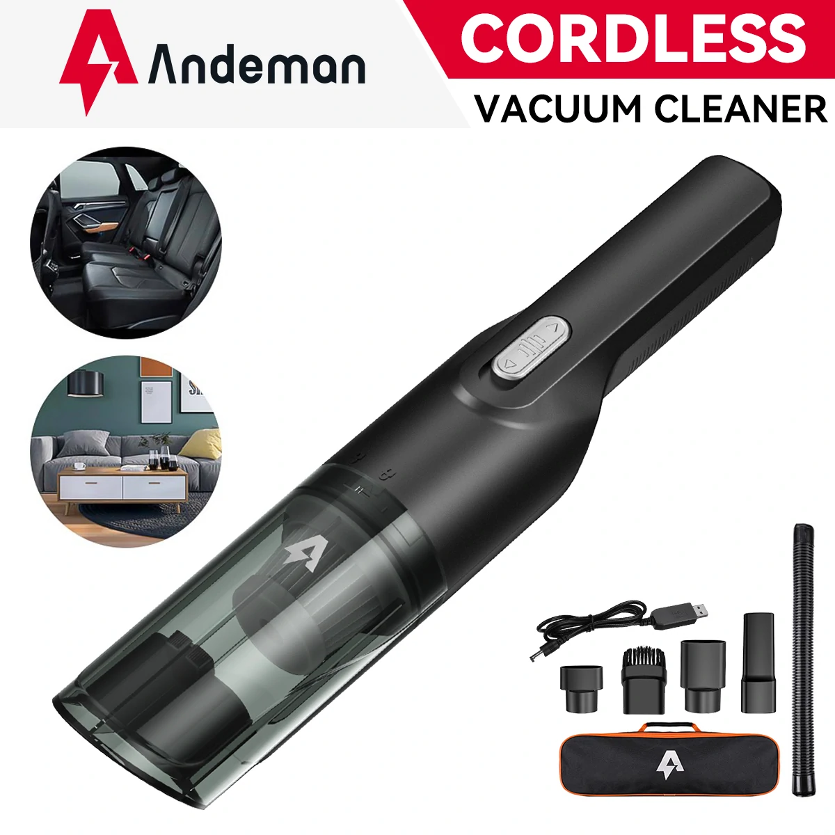 Andeman 6000pa 100W Wireless Handheld Vacuum Cleaner