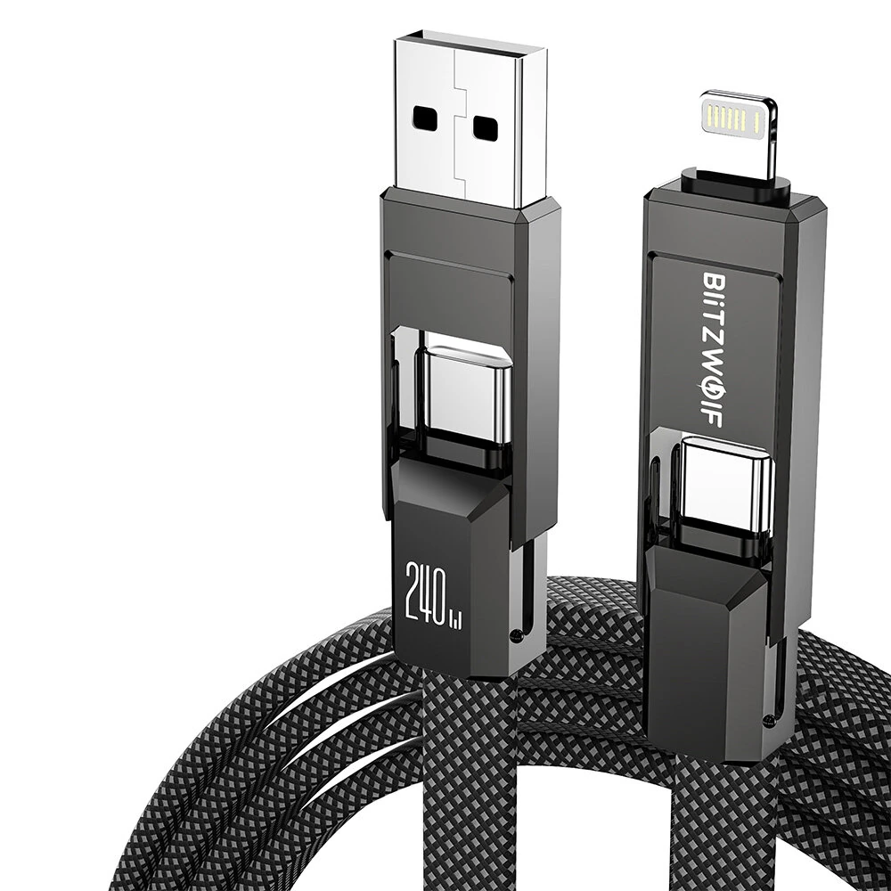 BlitzWolf BW-HDC7 4-in-1 Fast Charging Cable PD240W