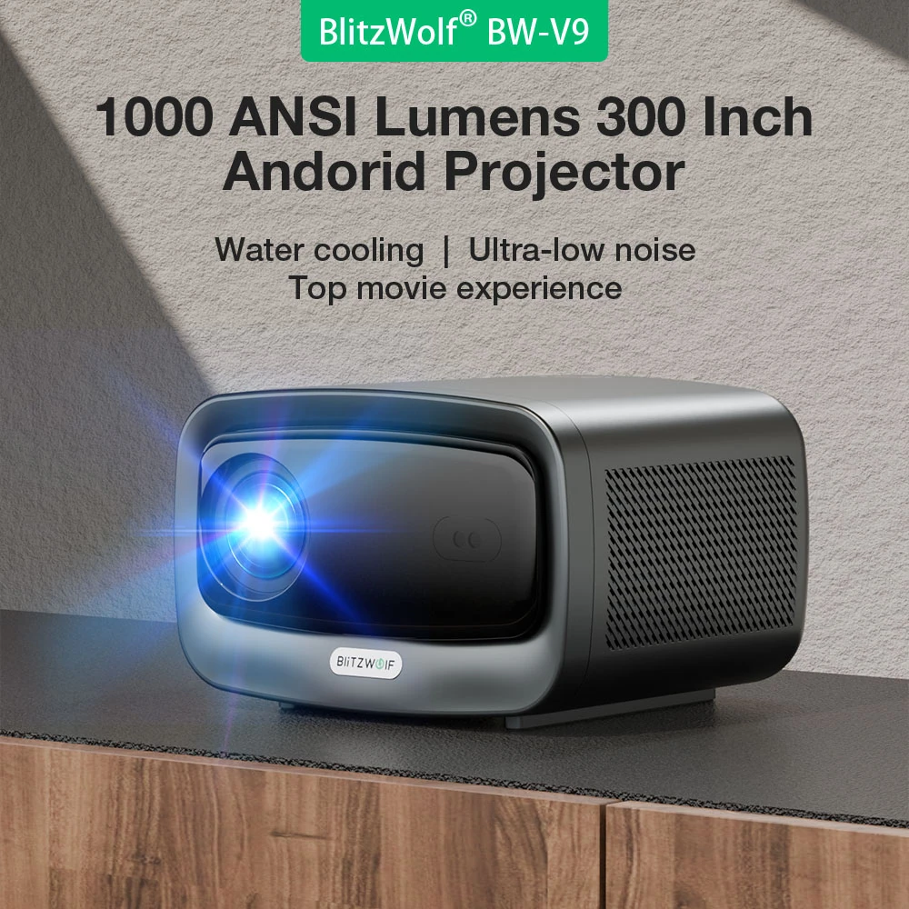 BlitzWolf BW-V9 LED 1080P Projector 1000 ANSI Lumens