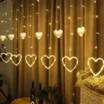 LED Light String Love Curtain Light Confession Proposal Valentine's Day Wedding Party Decoration Lantern Warm White IP44 Waterproof