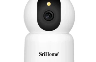 Srihome SH038 5MP 1944P 5G WIFI Wireless PTZ IP Dome Camera AI Humanoid Detection Full Color Night Vision