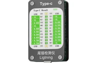 VBEST Type C Tail Insert Detector with Real Time Current and Voltage Monitoring for Mobile Phones and Laptops