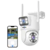 Hiseeu WS03 3MP+3MP 8X Digital Zoom Wifi Surveillance Camera Dual Lens Color Night Vision