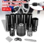 Drillpro 10pcs Air Impact Socket Wrench Set 1/2 Inch Square Drive Metric Drill Chuck Adapter