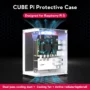 YAHBOOM Raspberry Pi 5 Case Protective Kit with Cooling Fan Chassis RGB Color