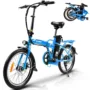 KAISDA K7S 36V 12.5AH 350W 20inch Folding Electric Bicycle 45-75KM Max Mileage 120KG Payload Electric Bike