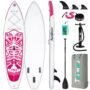 FunWater SUPFW02B Inflatable Ultra-Light (17.6lbs) Stand Up Surfboard for All Skill Levels Everything Included with Stand Up Paddle Board