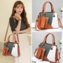 Women Contrast Patchwork Large Capacity Elegant Handbag Cross body Bag