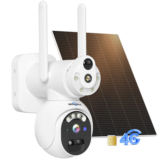 [#Ιστορικό_Χαμηλό] HISEEU TDS04E 4G LTE EU 2K 8MP Dual Lens PTZ Solar Powered Camera Security Camara Full Color Night Vision