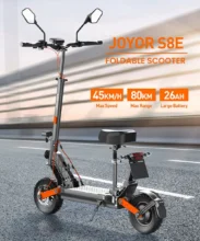 [#Ιστορικό_Χαμηλό] JOYOR S8E: Πατίνι 500W, που σηκώνει μέχρι 120 κιλά και έχει και σέλα για να σε πηγαίνει άνετα, και καθρέπτες!