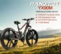 RANDRIDE YX90M Electric Bike, 26'' Fat Tire, 1000W Brushless Motor