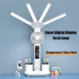 Multifunctional Desk Clock 4 Heads LED Eye Protection Desk Lamp