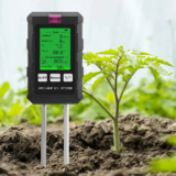 6 in 1 Digital Soil Tester PH Meter Fertility Soil Moisture Sunlight Ambient Humidity Temperature Monitor Detector Garden Soil Analyzer