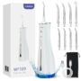 UALANS Water Flosser Oral Irrigator With 5 Modes 8 Replacement Heads 300ml Timed Cordless