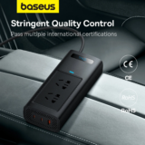 Baseus 150W Σταθμός Ενέργειας για το Αμάξι με 2 πρίζες, 1 x USB και 2 x USB-C στα 31.5€!